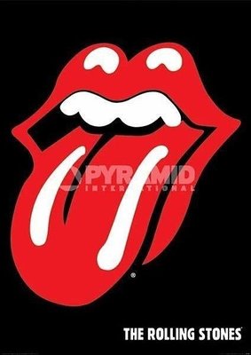 ##進口海報 25 英國進口海報 系列 Rolling Stones LOGO 全新 60 X 90 CM(附贈海報筒)