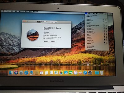 Apple Macbook air A1370 2012年  4G 128G SSD 重新安裝 high sierra