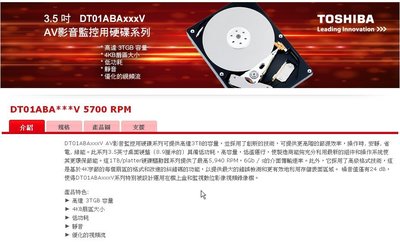 TOSHIBA 1000G(1TB)監控專用硬碟~~DVR 監視主機.監視器材.監視設備.專用硬碟設備
