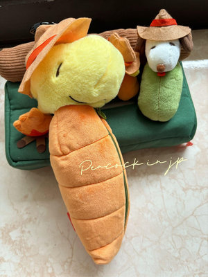 Peacock in jp2024 5月#日本 snoopy史努比童子軍睡袋造型登山扣筆袋鉛筆盒 查理布朗、糊塗塔克、OLAF