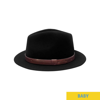 BRIXTON 寶寶帽子 紳士帽 MESSER FEDORA 黑色 童帽 男童配件 女童配件 ⫷ScrewCap⫸