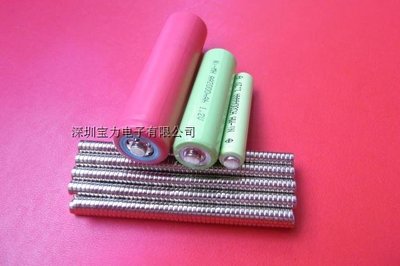 電鍍鎳強力磁鐵平頭充電池轉尖頭電池適用於平頭電池頭部的磁鐵頭