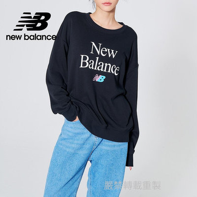 【New Balance】NB衛衣_女性_黑色_AWT21508BK