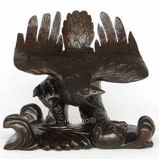 INPHIC-宗教 越南紅木工藝品木雕風水擺飾 大展宏圖 老鷹