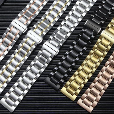 阿瑪尼精鋼表帶機械鏤空表AR1983/60008/60007 22mm不銹鋼手表帶~沁沁百貨