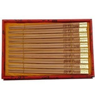 【熱賣精選】天然紅豆杉筷子 送禮佳品 實木筷子 10雙 禮盒裝