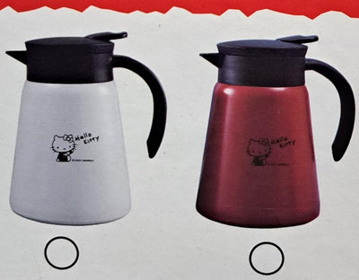 正版 三麗鷗 Hello Kitty KT 800ml 不鏽鋼咖啡壺 咖啡壺 水壺 雙層隔熱 保溫壺