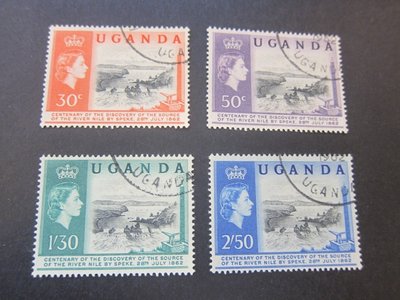 【雲品13】烏干達Uganda 1962 Sc 79-82 set FU 庫號#B535 12956