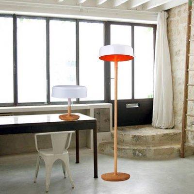 INPHIC-北歐後現代白色 蘑菇型落地燈 臥室書房簡約實木落地檯燈
