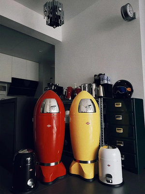 權】德國進口WESCO火箭垃圾桶復古兒童客廳超大創意擺件-四通百貨