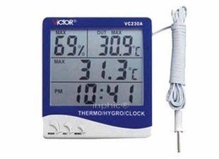 INPHIC-分析測量 室內外雙探頭數位溫度表溫濕度計