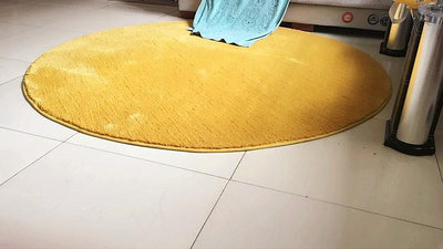 金黃色圓形防滑吊籃地墊風水門墊定做長方形臥室床邊地毯茶幾墊子無鑒賞期