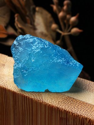 巴西藍色冰種海藍寶原石隨形原礦裸石小顆粒水晶吊墜時尚配飾項鍊