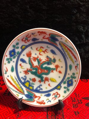『華山堂』早期收藏 日式描金  老杯 古玩 胭脂紅 老物件 九谷 日本九谷燒瓷盤 完美 級品 冰裂