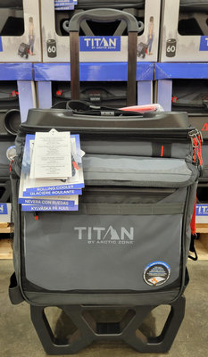 【小如的店】COSTCO好市多代購~Titan 軟式滾輪冰桶/保冰袋折疊推車(1入) 2622035