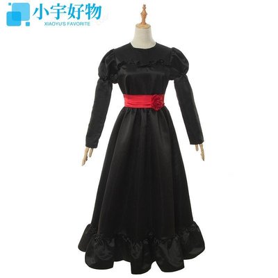 安娜貝爾3 Annabelle cos服裝黑色親子連衣裙兒童萬聖節cosplay-小宇好物