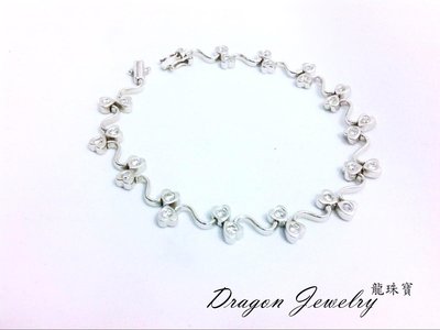 { Dragon Jewelry } 心型 幸運葉 設計款 天然鑽石 18K金 手鍊 腳鍊