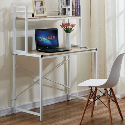 【在地人傢俱】22 便宜購-9810型淺木紋白色雙色3.5尺書桌/電腦桌 SH137-3