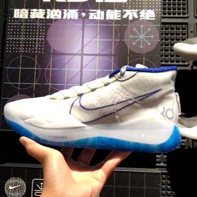 【正品】耐克Nike Zoom Kd12 EP PLAYOFF 白藍 水藍 AR4230-100 男 籃球慢跑鞋