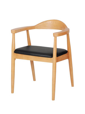 總統椅肯尼迪北歐實木餐椅廣島椅新中式簡約家用背靠扶手椅圈椅子