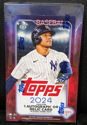 2024 Topps S2 Series Two Hobby 棒球 MLB 正規系列二 全新未拆盒卡 每盒一張簽名卡或球衣卡 內含一銀包 拼斑馬CJ簽名卡