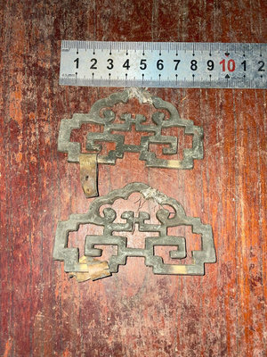 【二手】畫框配一對 銅雜件 老貨 古玩【破銅爛鐵】-1898