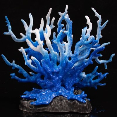 現貨熱銷-珊瑚造景水族箱海水缸裝飾品鐵樹枝仿真珊瑚塑料水草擺件~特價