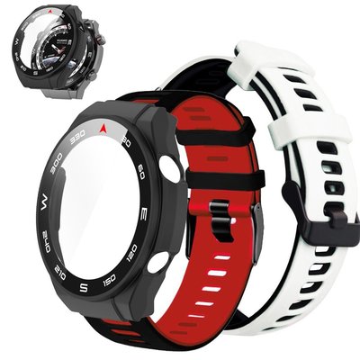 適用於華為 Watch Ultimate 智能手錶保護殼 PC 玻璃蓋智能手錶手鍊華為錶帶的保護殼 + 錶帶