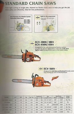 ㊣宇慶S舖㊣ Tanaka 田中 ECV-3800 3801 鏈鋸機 全新公司貨 日本原裝