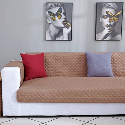 現貨熱銷-貴妃連體沙發罩一體雙面防水 寵物沙發墊 沙發罩定制