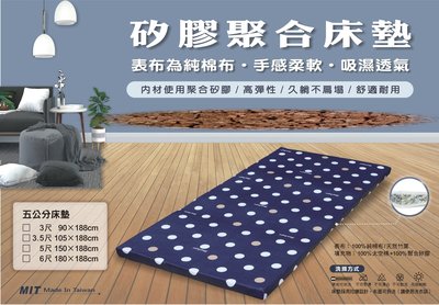 【ANGUS】純棉雙面布矽膠聚合床墊 純棉床墊 學生床墊 租屋適用 可拆洗 單人加大3.5尺