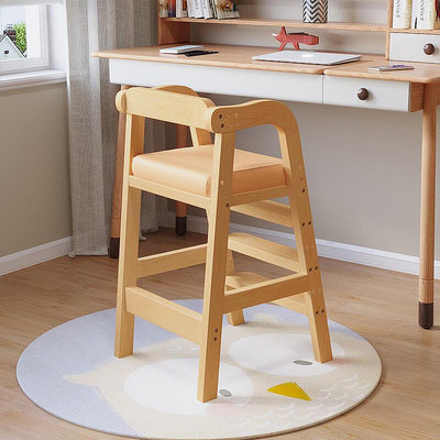 【快速出貨】兒童餐椅大寶寶實木飯桌椅櫸木成長座椅升降家用高腳凳子多功能