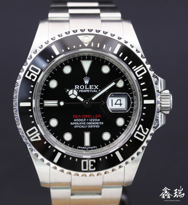 【鑫瑞鐘錶】Rolex 勞力士 Sea-Dweller 紅字海使 126600 有皇冠面盤 不鏽鋼 43mm 1200米 潛水錶 盒單全