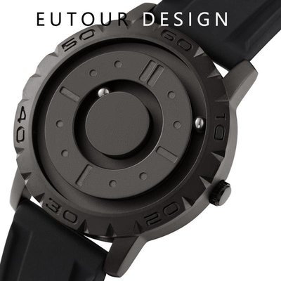 熱銷 手錶腕錶EUTOUR磁力滾珠男士個性創意手錶潮黑科技炫酷概念無邊框設計手錶 可開發票