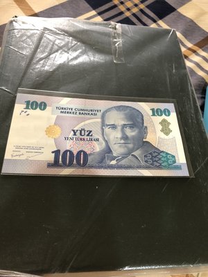 土耳其(Turkey), 100 New Lira, 2005年, 98成新, 稀少紙鈔!!