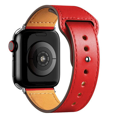 【熱賣精選】愛馬仕同款真皮錶帶適用 Apple watch S8 7 6 5 4 3 49mm 44/40/42/41/45mm