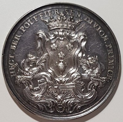法國銀章 1740 France Louis XV Academic de Dijon Silver Medal