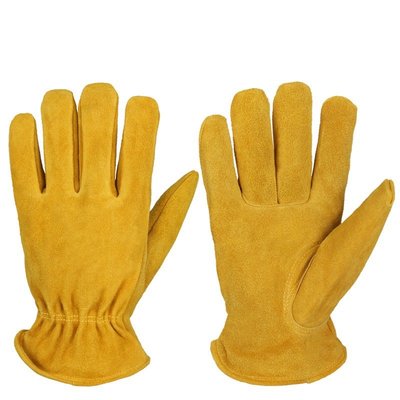 可開發票！！奧哲牛皮冬季防寒保暖手套耐磨勞保加厚耐低溫電焊勞保 工作手套