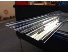 FRP五槽角浪板 ( 2.0mm 透明 ）抗UV、透光/遮雨棚/雨庇