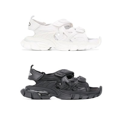 [全新真品代購-S/S21 新品!] BALENCIAGA Track 涼鞋 / 拖鞋 (黑 / 白)