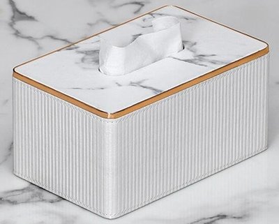 日本進貨 好品質 大理石紋客廳房間皮革面紙盒