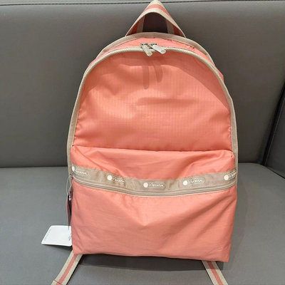 Lesportsac 橘粉色 降落傘防水包 雙肩後背包 7812 限量款 後背包