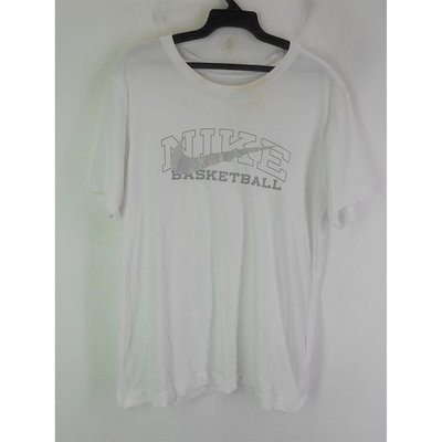 男 ~【NIKE】白色運動休閒T恤 S號(4C125)~99元起標