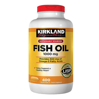 Kirkland美國進口柯克蘭深海魚油軟膠囊400粒
