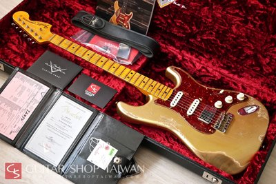 2021 Fender C/S 1969 Stratocaster Heavy Relic HSS-Aztec Gold