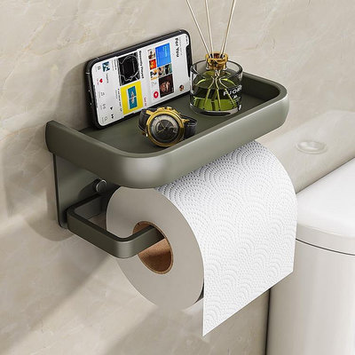 快速出貨 衛生間紙巾架浴室免打孔卷紙手機置物架紙巾盒廁所衛生紙架廁紙架