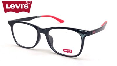 【本閣】LEVIS LS03037 TR90材質超輕光學眼鏡大方框 黑色彩色鏡腳 男女牛仔褲丹寧紅標 大臉大頭舒適好戴