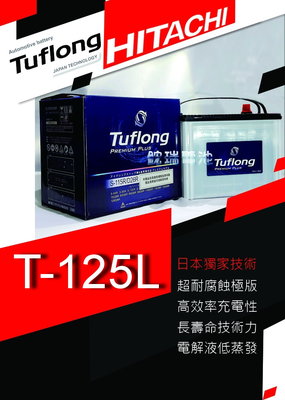 【鋐瑞電池】日本 日立 Tuflong T125 汽車電池 I-STOP 起停系統 LEXUS ES200 RX200t