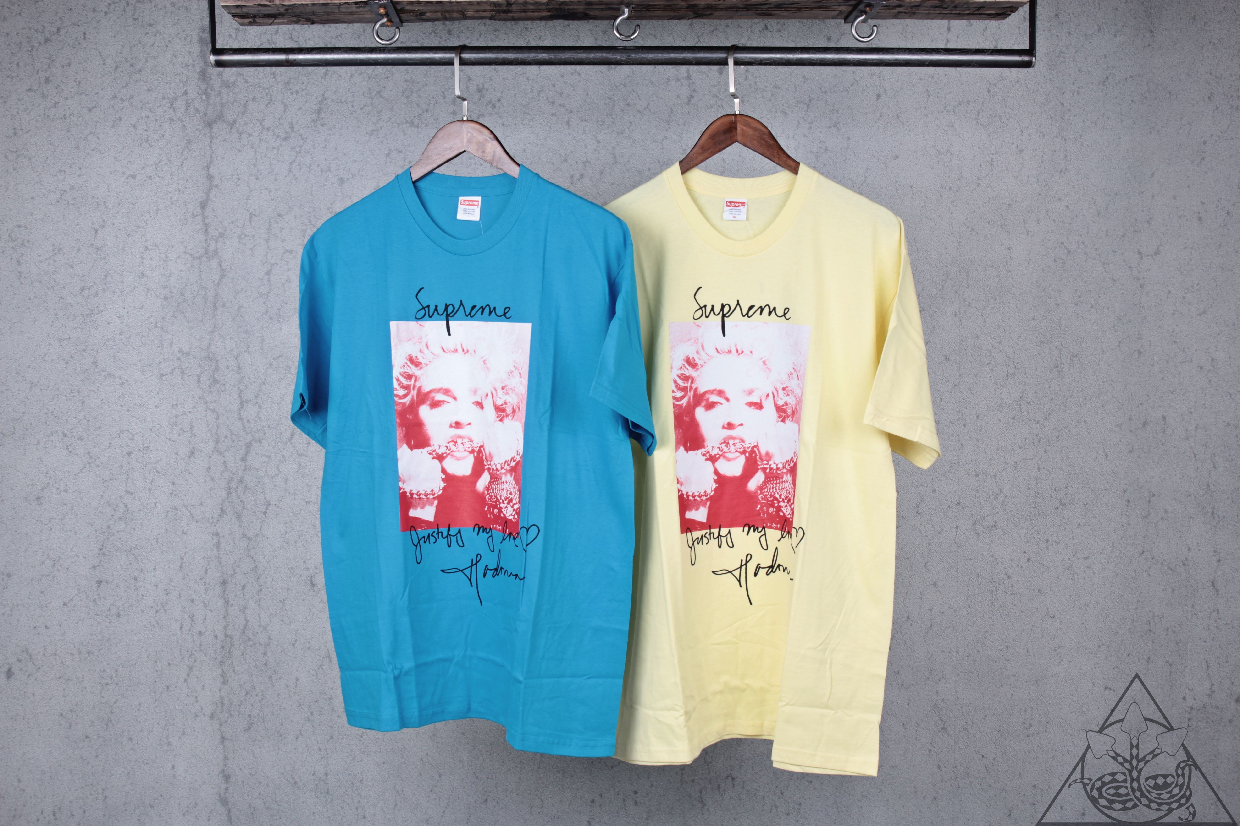 supreme madonna tee blue