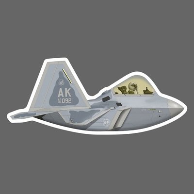 洛克希德馬丁 F-22 猛禽 AK 092  Raptor Q版軍機貼紙